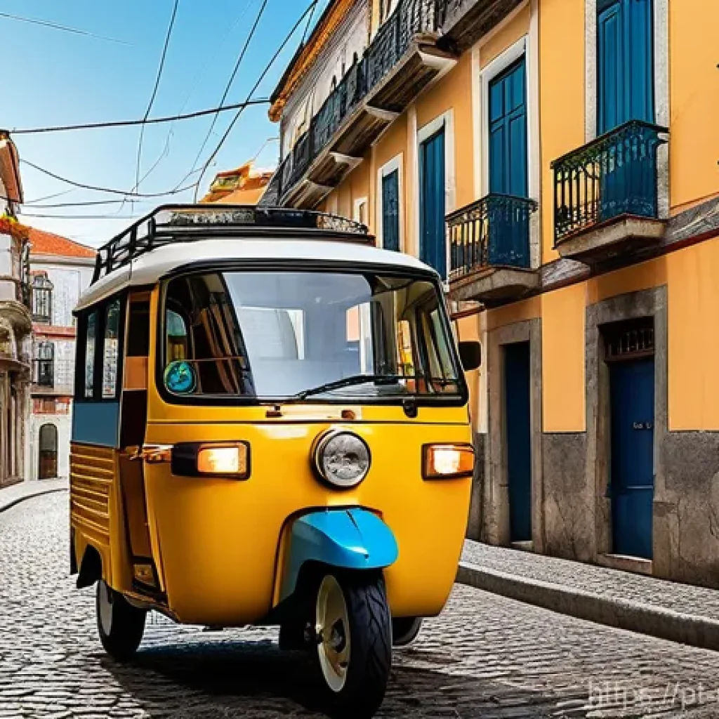 자율주행차의 도심 주행 문제 해결 방안 - **Urban Labyrinth Navigation in Historic Portugal**
    A highly detailed, realistic image of an adv...