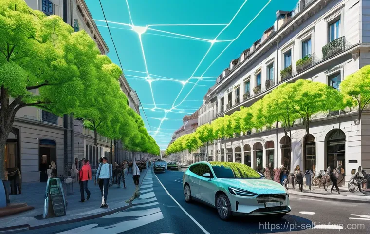 라이다와 레이더의 차이점 분석 - **Lidar's Urban Precision:**
    "A sophisticated autonomous vehicle is navigating a bustling urban ...