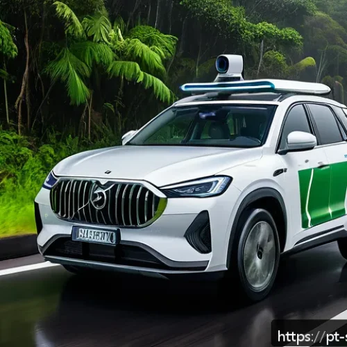 Home 31 자율주행차의 고속도로 안전 기술 - A modern autonomous vehicle equipped with advanced Lidar and Radar sensors driving on a Brazilian hi...